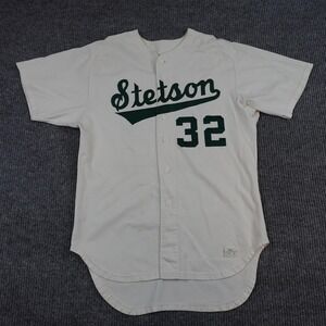 Vintage Stetson Hatters Game Worn Jersey Mens 46 White Baseball Tom Taylor 1992